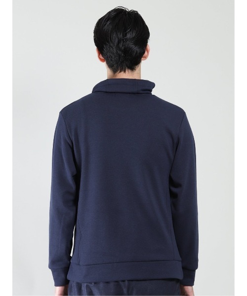 TAKA-Q（タカキュー）の「タカキューメンズ/TAKA-Q：MEN ストレッチ裏シャギー クロスネック長袖プルオーバーTシャツ（Tシャツ/カットソー・メンズ・ブラック/ネイビー/ホワイト・LARGE/MEDIUM/3L/S/X-LARGE）」の8枚目の写真