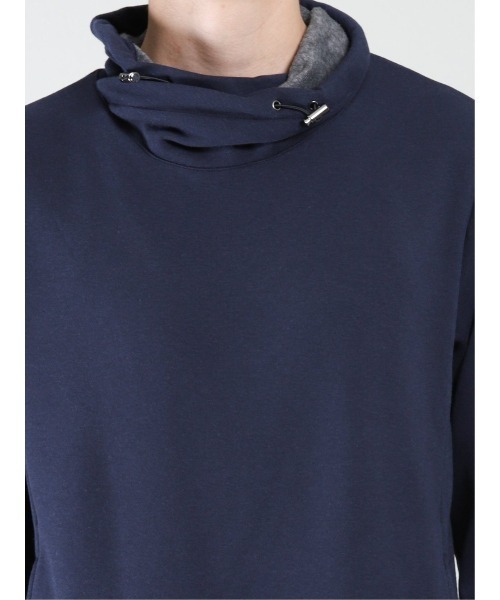 TAKA-Q（タカキュー）の「タカキューメンズ/TAKA-Q：MEN ストレッチ裏シャギー クロスネック長袖プルオーバーTシャツ（Tシャツ/カットソー・メンズ・ブラック/ネイビー/ホワイト・LARGE/MEDIUM/3L/S/X-LARGE）」の9枚目の写真