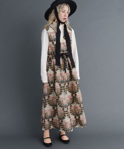 peu pres（プープレ）の「れんげ草JQ ワンピース（ワンピース・レディース・ピンク/オレンジ・FREE）」の9枚目の写真