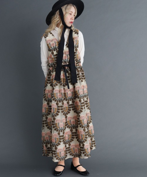 peu pres（プープレ）の「れんげ草JQ ワンピース（ワンピース・レディース・ピンク/オレンジ・FREE）」の7枚目の写真