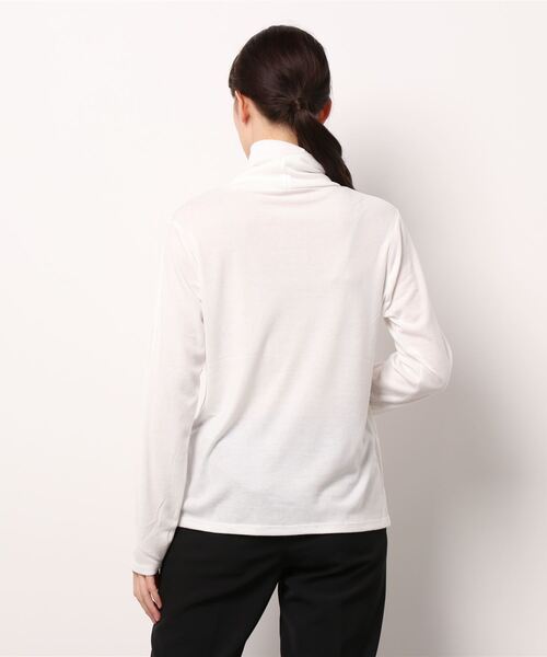 Lugnoncure（ルノンキュール）の「タートルトップス（Tシャツ/カットソー・レディース・チャコール/オフホワイト/ブルー・ﾌﾘ-）」の5枚目の写真