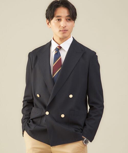 green label relaxing(グリーンレーベルリラクシング)の「ネイビー 02 4B 2P- ダブルジャケット -ストレッチ-(テーラードジャケット・メンズ・ネイビー・M/S/L/XL)」の1枚目の写真