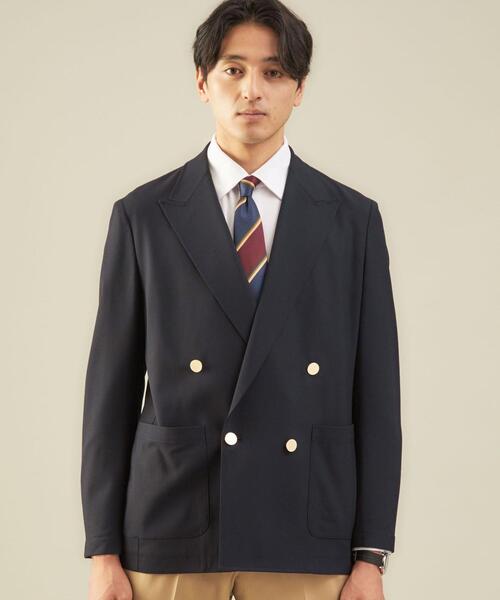 green label relaxing(グリーンレーベルリラクシング)の「ネイビー 02 4B 2P- ダブルジャケット -ストレッチ-(テーラードジャケット・メンズ・ネイビー・M/S/L/XL)」の2枚目の写真