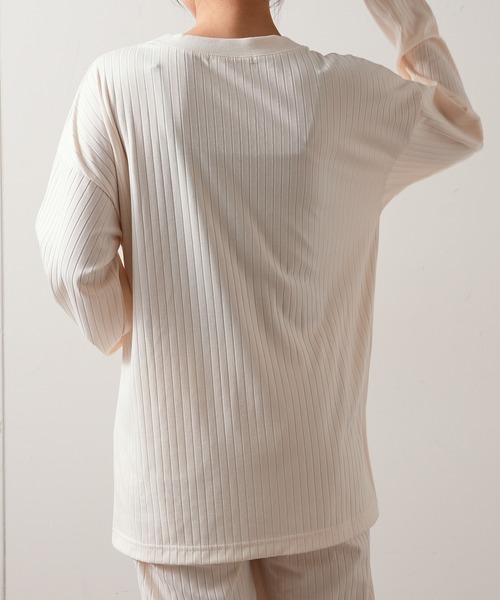 TERRITOIRE（テリトワール）の「ワイドリブカーディガン（カーディガン/ボレロ・レディース・ライトグレー/グリーン/アイボリー・FREE）」の10枚目の写真