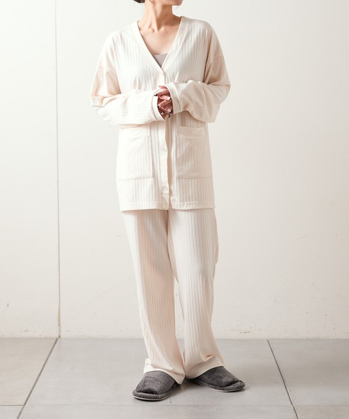 TERRITOIRE（テリトワール）の「ワイドリブカーディガン（カーディガン/ボレロ・レディース・ライトグレー/グリーン/アイボリー・FREE）」の11枚目の写真