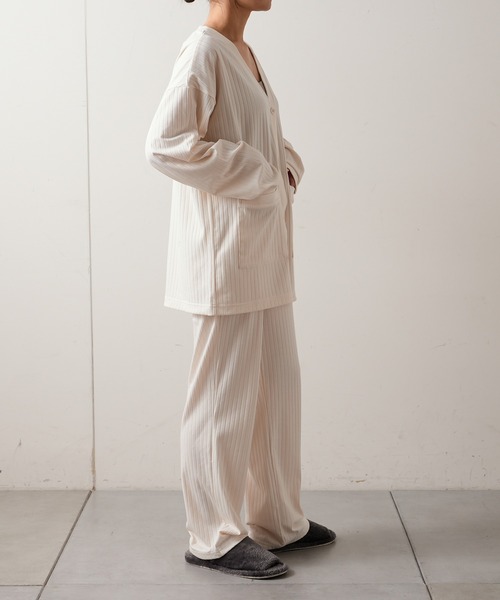 TERRITOIRE（テリトワール）の「ワイドリブカーディガン（カーディガン/ボレロ・レディース・ライトグレー/グリーン/アイボリー・FREE）」の12枚目の写真