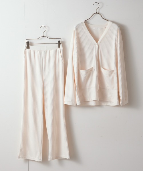 TERRITOIRE（テリトワール）の「ワイドリブカーディガン（カーディガン/ボレロ・レディース・ライトグレー/グリーン/アイボリー・FREE）」の14枚目の写真