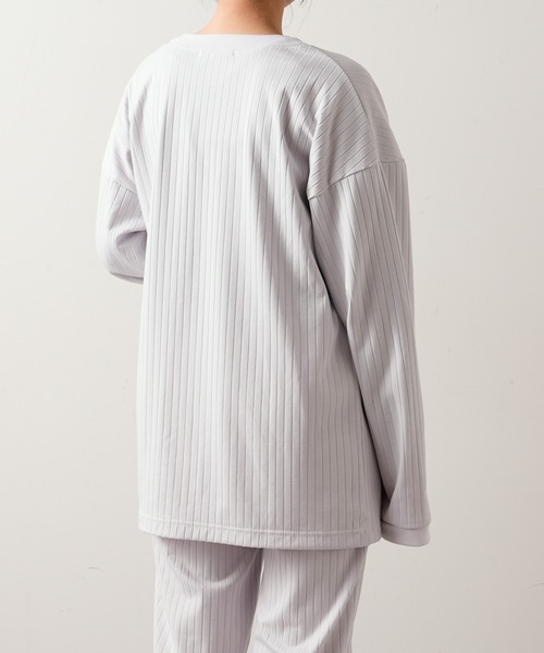 TERRITOIRE（テリトワール）の「ワイドリブカーディガン（カーディガン/ボレロ・レディース・ライトグレー/グリーン/アイボリー・FREE）」の18枚目の写真