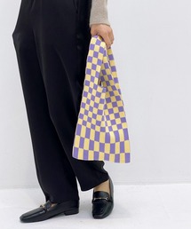 チェッカー柄ニットBAG