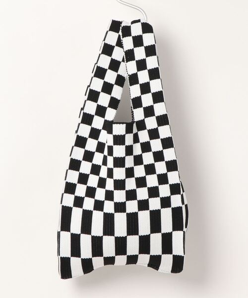 ottilie(オティーリエ)の「チェッカー柄ニットBAG(ハンドバッグ・レディース・ブラック/パープル・FREE)」の20枚目の写真