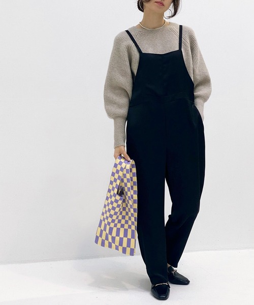 ottilie(オティーリエ)の「チェッカー柄ニットBAG(ハンドバッグ・レディース・ブラック/パープル・FREE)」の17枚目の写真