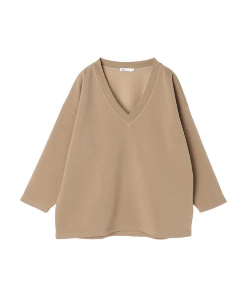 CRAFT STANDARD BOUTIQUE（クラフトスタンダードブティック）の「裏起毛Vネックビックプルオーバー　＊（スウェット・レディース・ダークブラウン/ブラック/ベージュ/カーキ・L/M）」の16枚目の写真