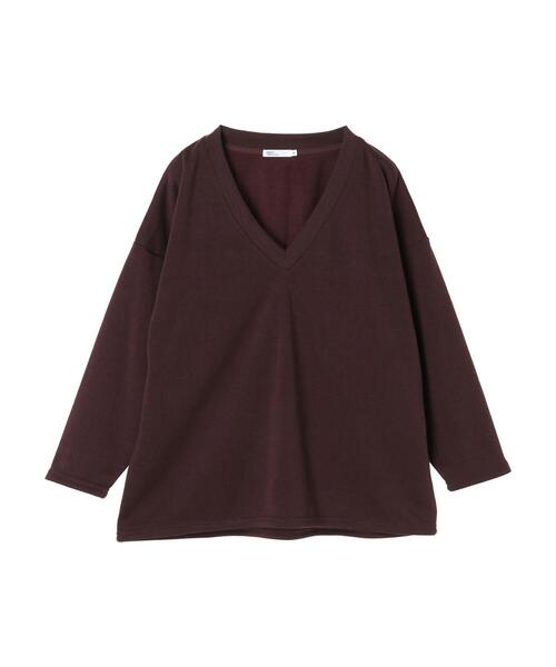 CRAFT STANDARD BOUTIQUE（クラフトスタンダードブティック）の「裏起毛Vネックビックプルオーバー　＊（スウェット・レディース・ダークブラウン/ブラック/ベージュ/カーキ・L/M）」の12枚目の写真