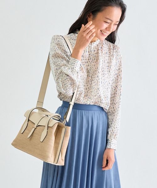 ANAYI（アナイ）の「【雑誌掲載】フラップコンビショルダー バッグ（トートバッグ・レディース・ブラウン/オフホワイト・FREE）」の2枚目の写真