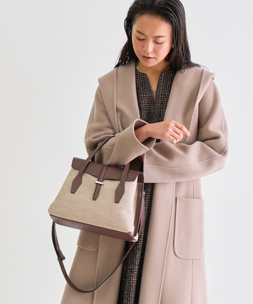 ANAYI（アナイ）の「【雑誌掲載】フラップコンビショルダー バッグ（トートバッグ・レディース・ブラウン/オフホワイト・FREE）」の14枚目の写真