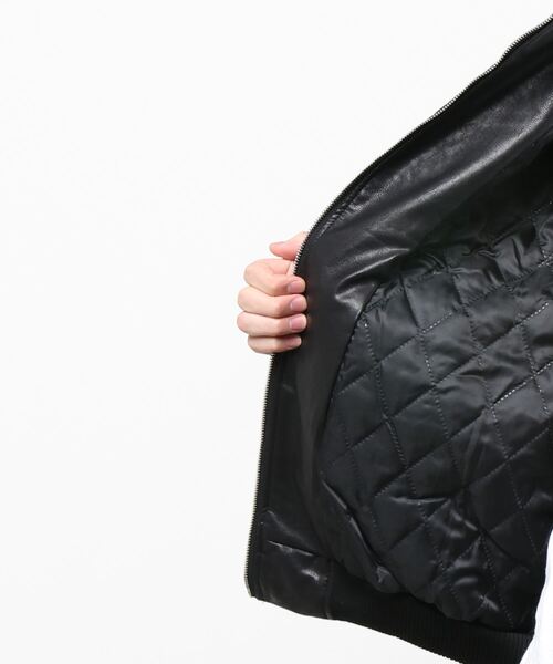 WESTBOY(ウエストボーイ)の「PU Leather Teddy Jacket WO21W5HOT09 【WB ORIGINALS】(その他アウター・メンズ・ブラック/ブルー・L/M/XL)」の11枚目の写真