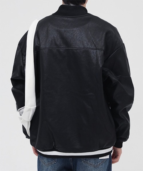 WESTBOY(ウエストボーイ)の「PU Leather Teddy Jacket WO21W5HOT09 【WB ORIGINALS】(その他アウター・メンズ・ブラック/ブルー・L/M/XL)」の6枚目の写真