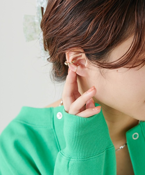 CIAOPANIC TYPY（チャオパニックティピー）の「lilボールデザインイヤカフセット（イヤーカフ・レディース・ホワイト/シルバー/ゴールド・ONE SIZE）」の6枚目の写真