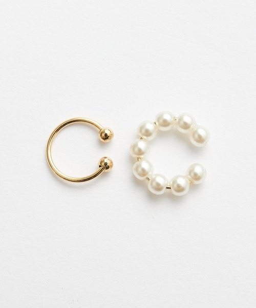 CIAOPANIC TYPY（チャオパニックティピー）の「lilボールデザインイヤカフセット（イヤーカフ・レディース・ホワイト/シルバー/ゴールド・ONE SIZE）」の4枚目の写真