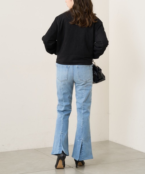 Chico(チコ)の「ショート丈デザインライダースジャケット(ライダースジャケット・レディース・ブラック/ブラック系その他/ライトベージュ・FREE)」の14枚目の写真