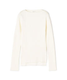 TOMORROWLAND  | コットンリブ ボートネックプルオーバー(ニット/セーター)