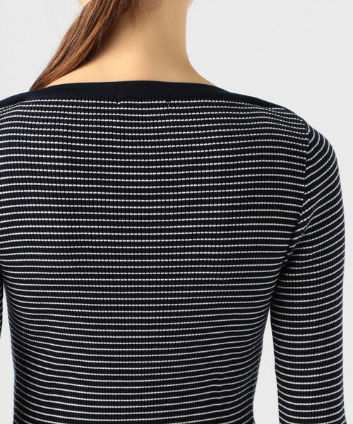 TOMORROWLAND (トゥモローランド)の「コットンリブ ボートネックプルオーバー(ニット/セーター・レディース・ライトベージュ/ブルー系その他4/ピンク/ホワイト・S)」の13枚目の写真