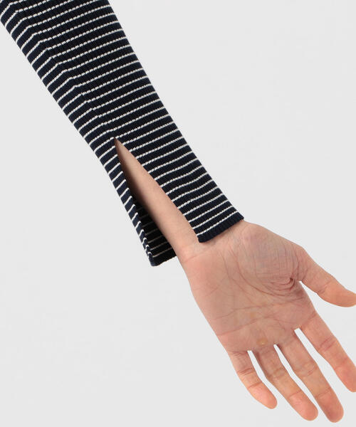 TOMORROWLAND (トゥモローランド)の「コットンリブ ボートネックプルオーバー(ニット/セーター・レディース・ライトベージュ/ブルー系その他4/ピンク/ホワイト・S)」の14枚目の写真