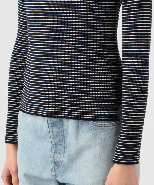 TOMORROWLAND (トゥモローランド)の「コットンリブ ボートネックプルオーバー(ニット/セーター・レディース・ライトベージュ/ブルー系その他4/ピンク/ホワイト・S)」の15枚目の写真