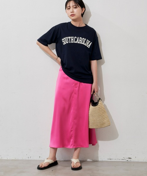 Aunt Marie's（アントマリーズ）の「サテンマーメイドマキシスカート（スカート・レディース・ブラック/ピンク/ブルー/グリーン・FREE）」の4枚目の写真