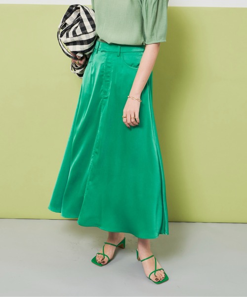 Aunt Marie's（アントマリーズ）の「サテンマーメイドマキシスカート（スカート・レディース・ブラック/ピンク/ブルー/グリーン・FREE）」の21枚目の写真
