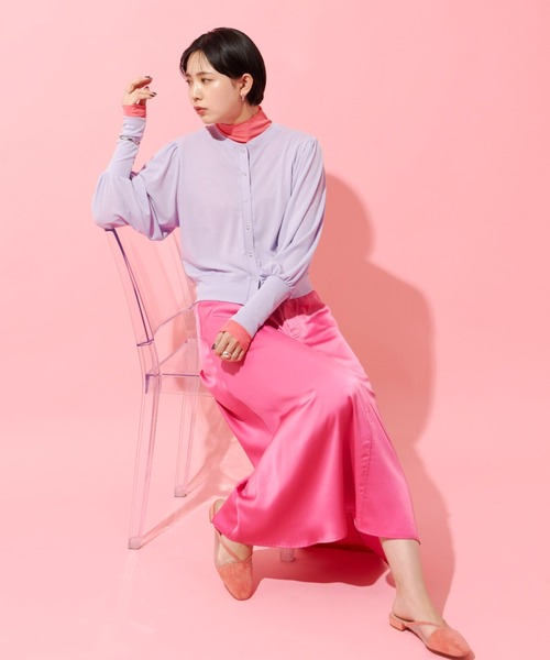 Aunt Marie's（アントマリーズ）の「サテンマーメイドマキシスカート（スカート・レディース・ブラック/ピンク/ブルー/グリーン・FREE）」の15枚目の写真