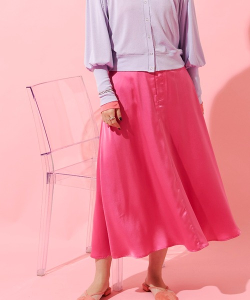 Aunt Marie's（アントマリーズ）の「サテンマーメイドマキシスカート（スカート・レディース・ブラック/ピンク/ブルー/グリーン・FREE）」の14枚目の写真