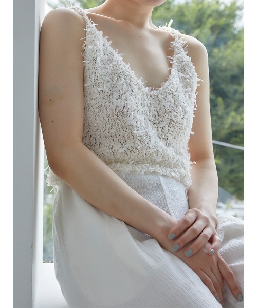 Ayla(アイラ)の「feather cami(キャミソール・レディース・ブラック・FREE)」の3枚目の写真
