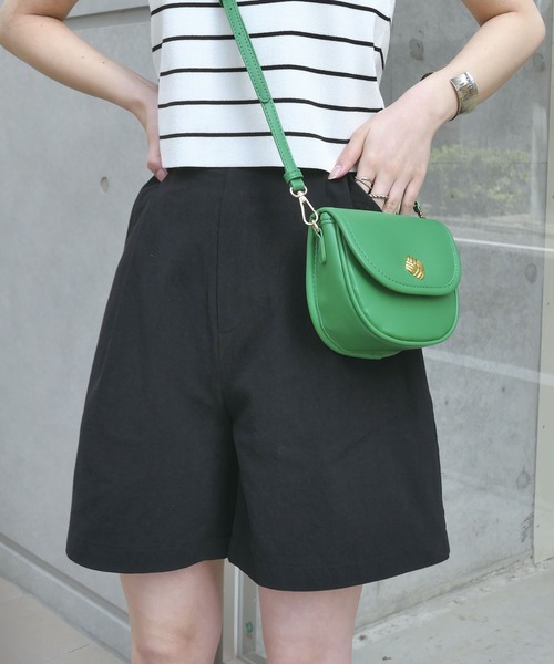 CORNERS（コーナーズ）の「リネンライクハーフパンツ【セットアップ可能】（その他パンツ・レディース・ライトベージュ/ライトグリーン/モカ/ブラック・M）」の2枚目の写真