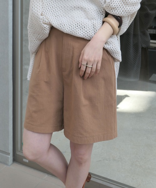 CORNERS（コーナーズ）の「リネンライクハーフパンツ【セットアップ可能】（その他パンツ・レディース・ライトベージュ/ライトグリーン/モカ/ブラック・M）」の11枚目の写真