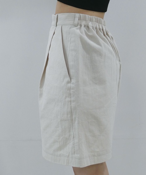 CORNERS（コーナーズ）の「リネンライクハーフパンツ【セットアップ可能】（その他パンツ・レディース・ライトベージュ/ライトグリーン/モカ/ブラック・M）」の19枚目の写真
