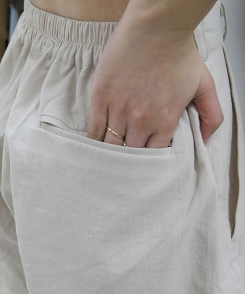 CORNERS（コーナーズ）の「リネンライクハーフパンツ【セットアップ可能】（その他パンツ・レディース・ライトベージュ/ライトグリーン/モカ/ブラック・M）」の21枚目の写真