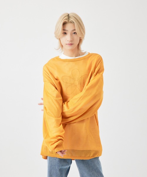re_k by JUNRED(レクバイジュンレッド)の「【 re_k by JUNRED 】ドレープルーズシアーニットプルオーバー(ニット/セーター・メンズ・ブラック/マスタード/ワイン・S/M/L)」の17枚目の写真
