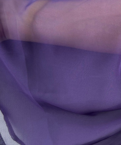 HARE(ハレ)の「ソデフレアシアーシャツ(HARE)(シャツ/ブラウス・レディース・ブラック/グレー/オレンジ/ブルー/パープル/ピンク・FREE)」の9枚目の写真