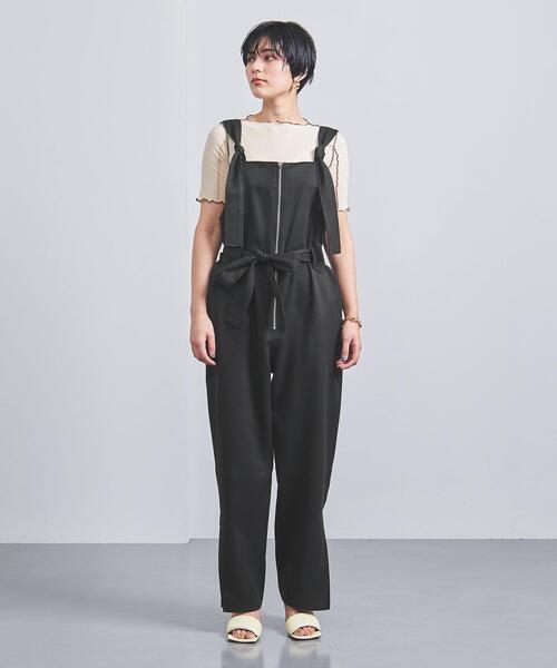 ELIN（エリン）の「＜ELIN（エリン）＞フロントジップ オールインワン（つなぎ/オールインワン・レディース・ブラック・36）」の2枚目の写真