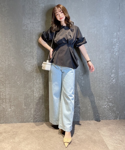 EIMY ISTOIRE（エイミーイストワール）の「eimyワイドデニム（デニムパンツ・レディース・ブルー系その他・S/M/L/LL）」の13枚目の写真