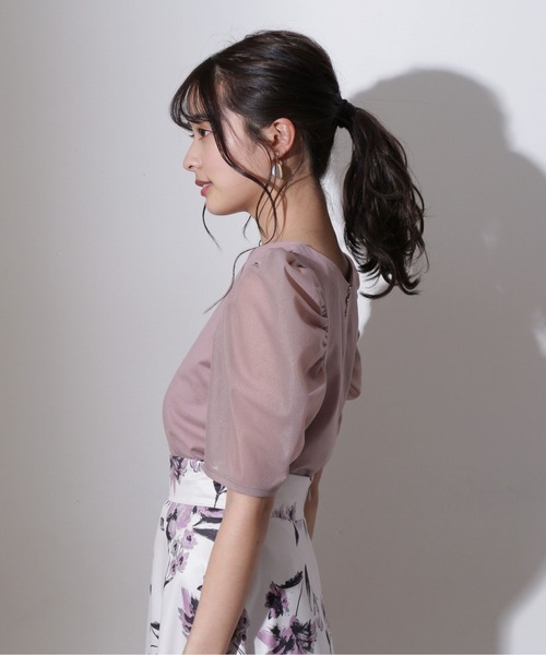 PROPORTION BODY DRESSING（プロポーションボディドレッシング）の「前後２ＷＡＹシアースリーブカットソー / 1212160305（Tシャツ/カットソー・レディース・グレー/ピンク/ブラック・FREE）」の6枚目の写真