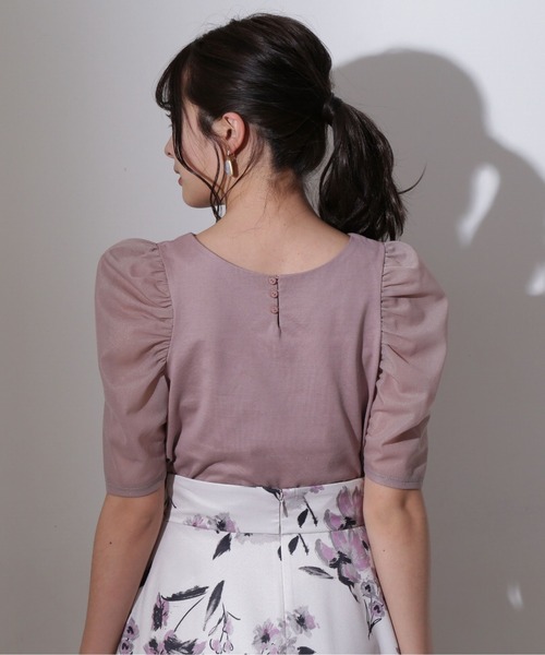 PROPORTION BODY DRESSING（プロポーションボディドレッシング）の「前後２ＷＡＹシアースリーブカットソー / 1212160305（Tシャツ/カットソー・レディース・グレー/ピンク/ブラック・FREE）」の5枚目の写真