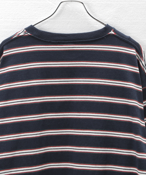 VISION STREET WEAR（ヴィジョンストリートウェア）の「【VISION / ビジョン】別注 MLT BORDER ロングスリーブT（Tシャツ/カットソー・メンズ・ネイビー/ブラック系その他・MEDIUM/LARGE）」の5枚目の写真
