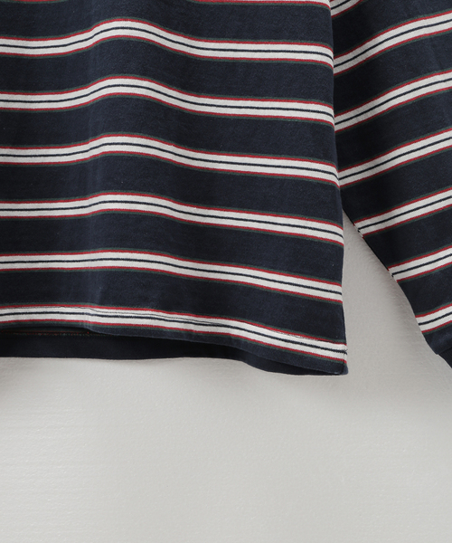VISION STREET WEAR（ヴィジョンストリートウェア）の「【VISION / ビジョン】別注 MLT BORDER ロングスリーブT（Tシャツ/カットソー・メンズ・ネイビー/ブラック系その他・MEDIUM/LARGE）」の9枚目の写真