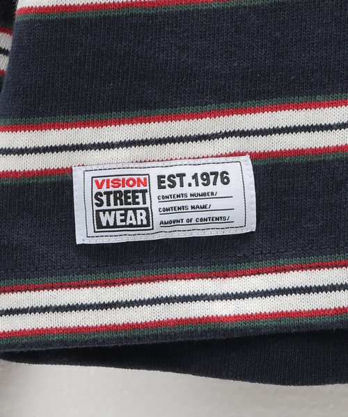 VISION STREET WEAR（ヴィジョンストリートウェア）の「【VISION / ビジョン】別注 MLT BORDER ロングスリーブT（Tシャツ/カットソー・メンズ・ネイビー/ブラック系その他・MEDIUM/LARGE）」の10枚目の写真