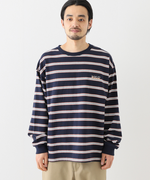 VISION STREET WEAR（ヴィジョンストリートウェア）の「【VISION / ビジョン】別注 MLT BORDER ロングスリーブT（Tシャツ/カットソー・メンズ・ネイビー/ブラック系その他・MEDIUM/LARGE）」の15枚目の写真