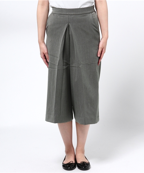 CIAOPANIC（チャオパニック）の「【Ciaopanic】ミモレ丈タックキュロットパンツ（その他パンツ・レディース・ライトグレー/グレー/ブラック・FREE）」の4枚目の写真