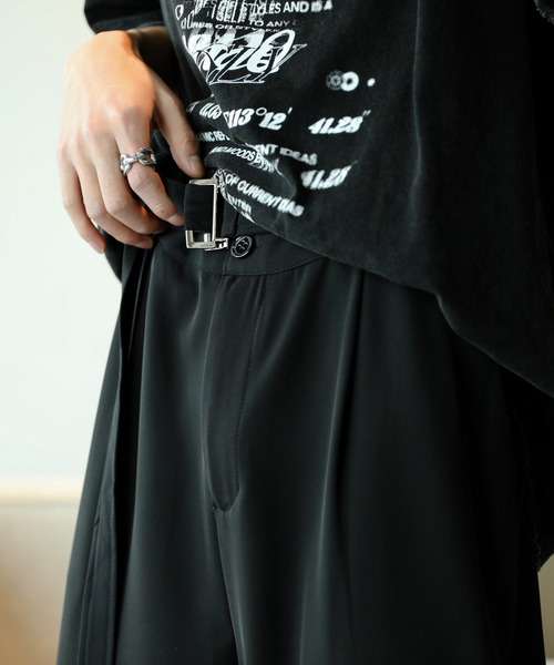 neos（ネオス）の「【neos -addictive design-】ルーズシルエット ウエストベルト付 テーパード スラックス パンツ（スラックス・メンズ・ブラック/ベージュ/ブルー/スモークグレー・MEDIUM/LARGE）」の8枚目の写真