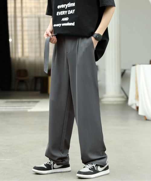 neos（ネオス）の「【neos -addictive design-】ルーズシルエット ウエストベルト付 テーパード スラックス パンツ（スラックス・メンズ・ブラック/ベージュ/ブルー/スモークグレー・MEDIUM/LARGE）」の17枚目の写真